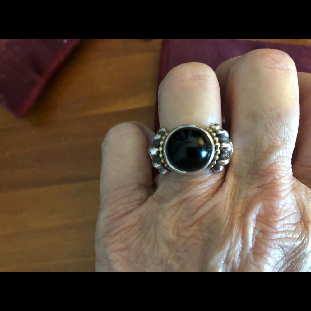 Lagos Caviar Black Onyx Ring Size 7